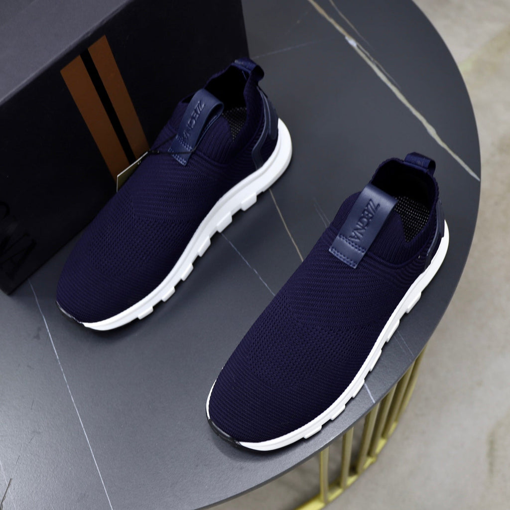 Zegna Cashmere Flyknit Sneakers