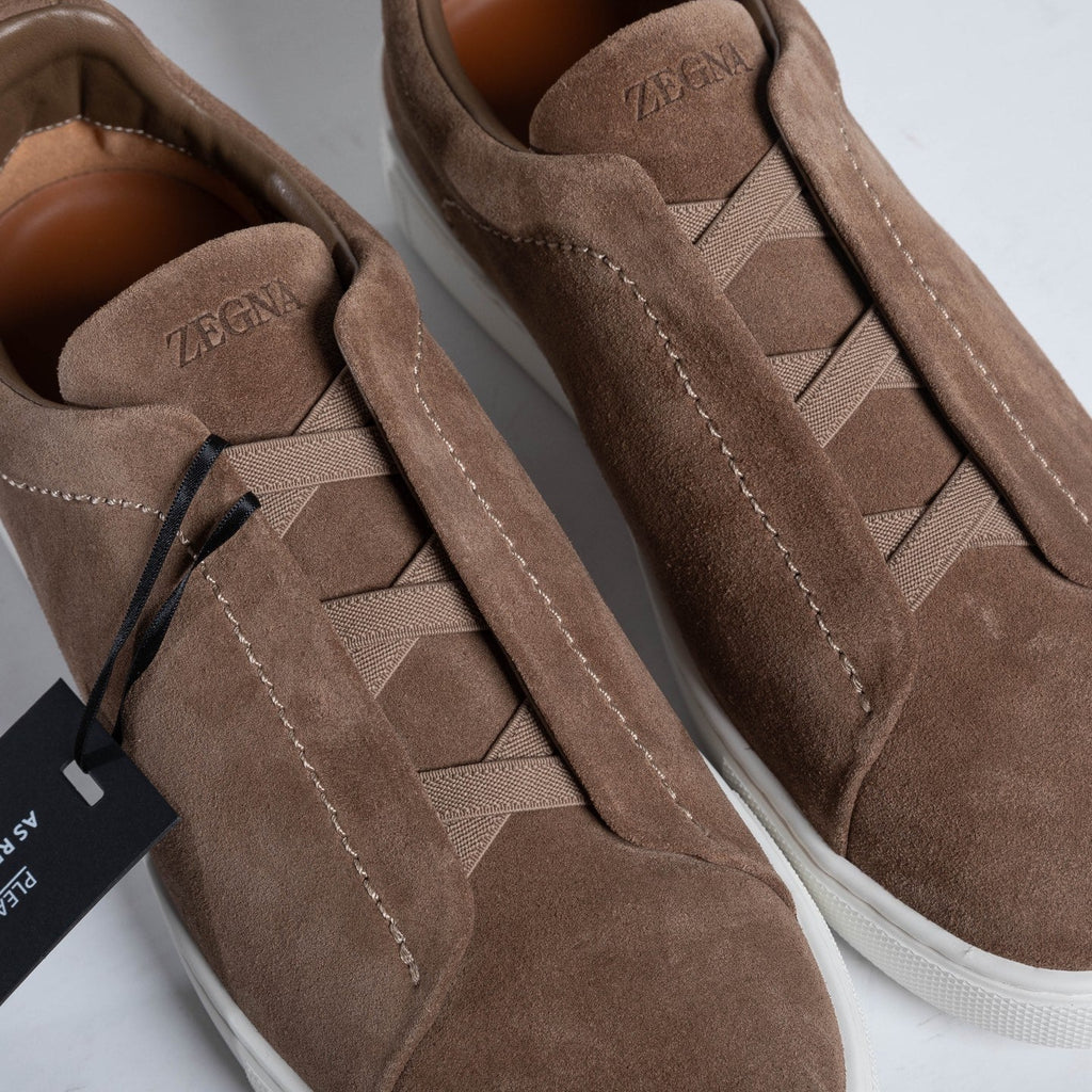 Zegna SECONDSKIN Triple Stitch Low-Top Sneakers