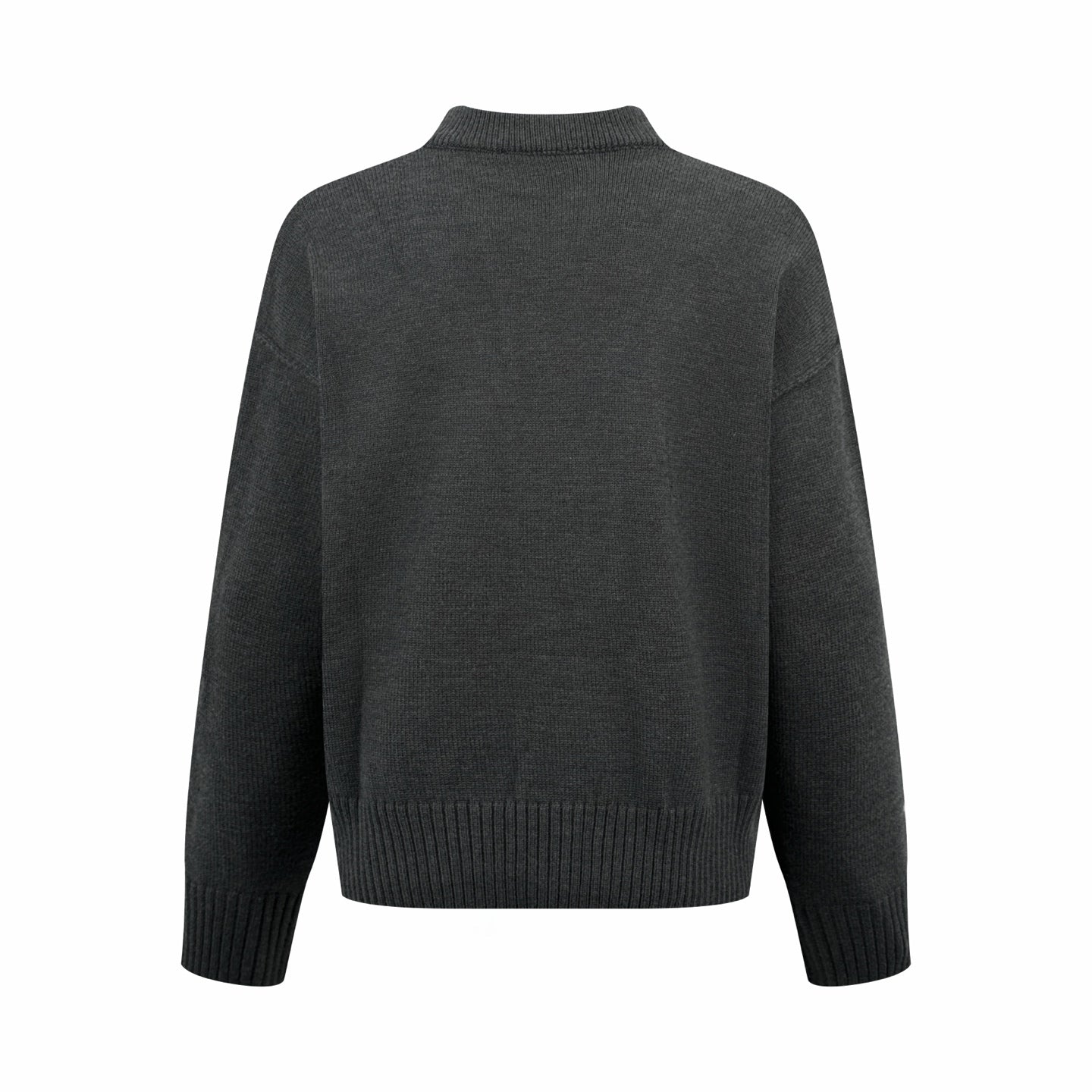 Ami Paris Heart Jacquard Merino Cardigan