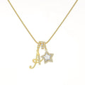 Initial & Star Pendant Necklace ¨C Waterproof & Tarnish-Free